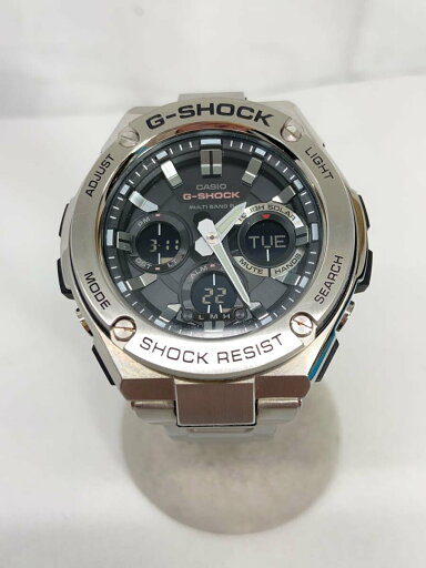 【中古】CASIO◆ソーラー腕時計・G-SHOCK/デジアナ/SLV【服飾雑貨他】 【中古】CASIO◆ソーラー腕時計・G-SHOCK/デジアナ/SLV【服飾雑貨他】