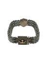 【中古】ROYAL ORDER◆ブレスレット/CHEVRON ROYALE BRACELET/ステンレス/カラーストーン/SLV/メンズ//【服飾雑貨他】