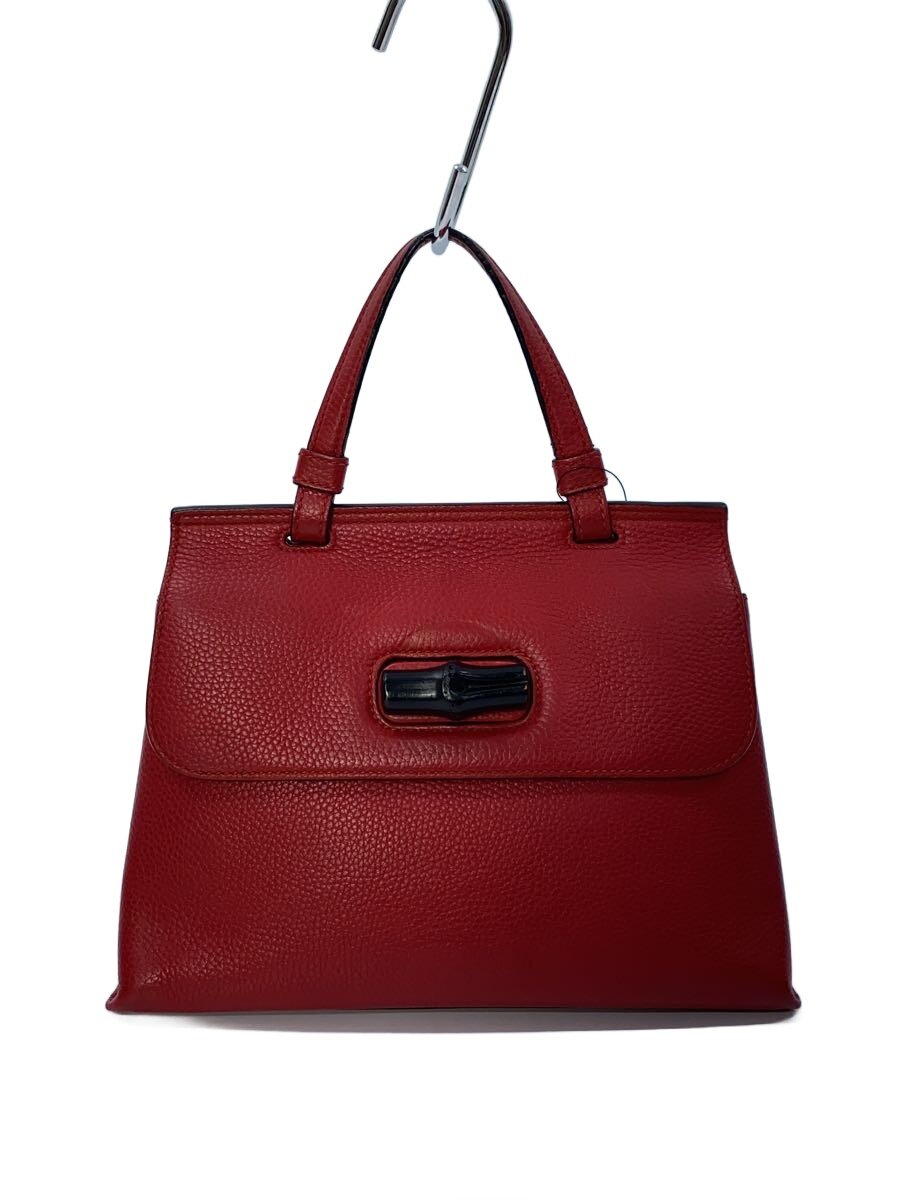 【中古】GUCCI◆ショルダーバッグ_バンブーデイリー/レザー/RED//【バッグ】