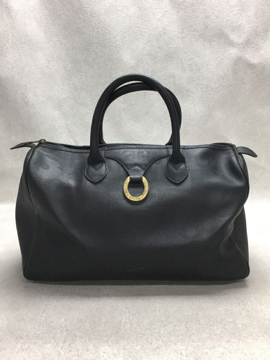 【中古】Christian Dior◆ボストンバッグ/ブラック/総柄【バッグ】