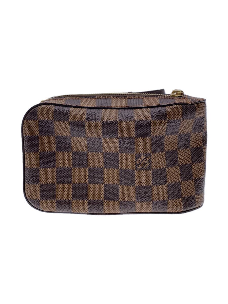 【中古】LOUIS VUITTON◆ジェロニモス_ダミエ・エベヌ_BRW/PVC/BRW/総柄/N51994【バッグ】