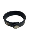 【中古】JAM HOME MADE◆シングルレザーバングル/レザー/BLK/メンズ【服飾雑貨他】