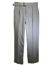 【中古】CULLNI◆Belted Waist Pin Tuck Pants/ポリエステル/GRY/23-SS-033【メンズウェア】