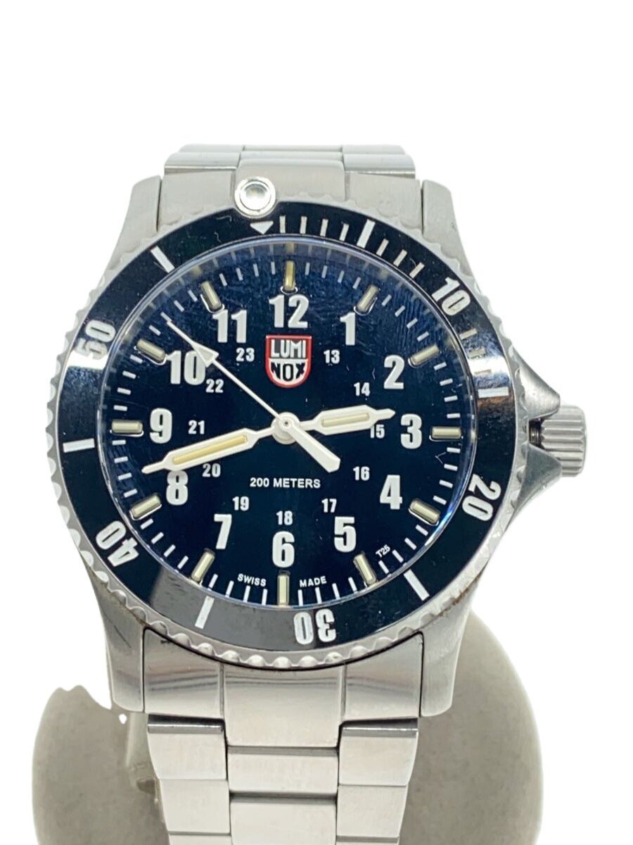 【中古】LUMINOX◆手巻腕時計/アナログ/ステンレス/BLK/SLV//0901/Sports Timer/30周年記念//【服飾雑貨他】