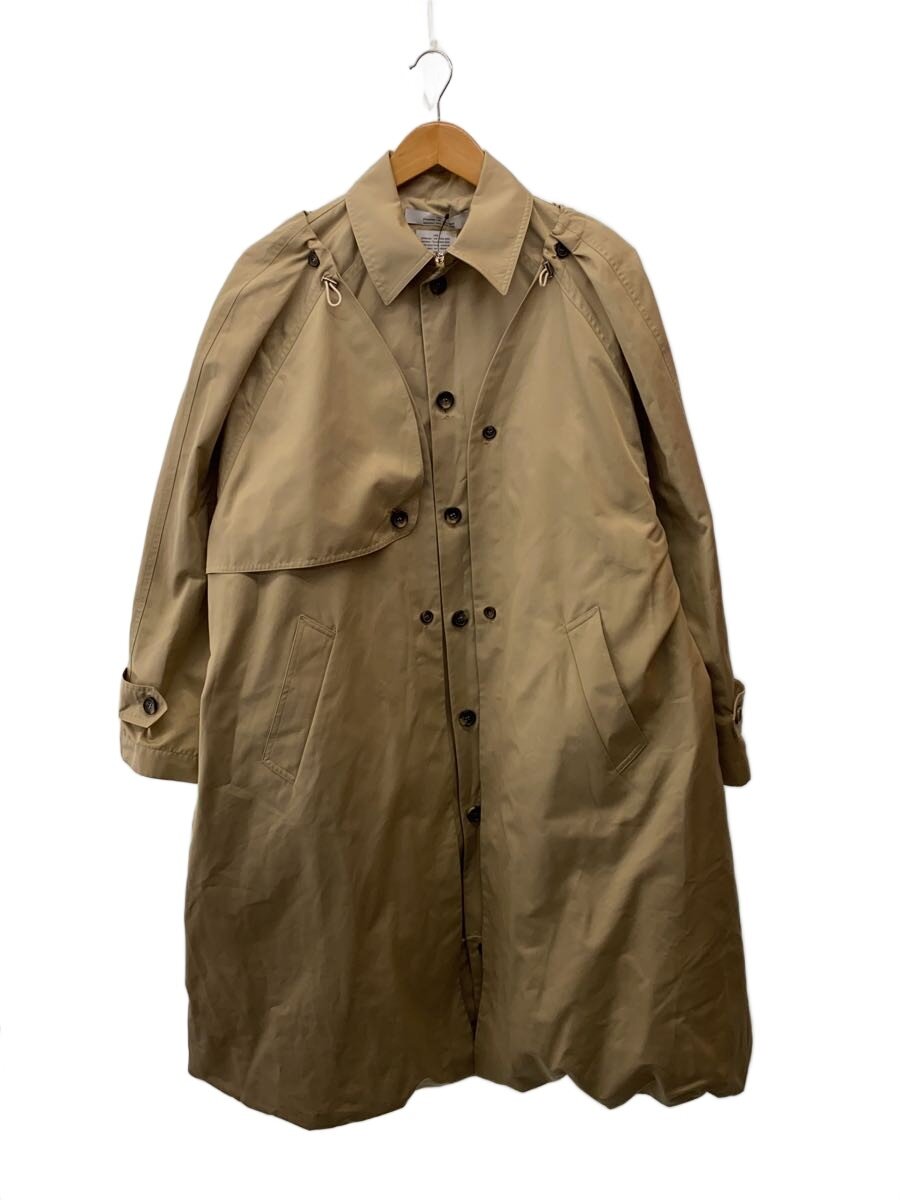 rokh◆BALLOON SHAPE BUTTONED TRENCH COAT/S/コットン/BEG