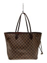 【中古】LOUIS VUITTON◆1)ネヴァーフルMM_ダミエ・エベヌ_BRW/PVC/BRW【バッグ】