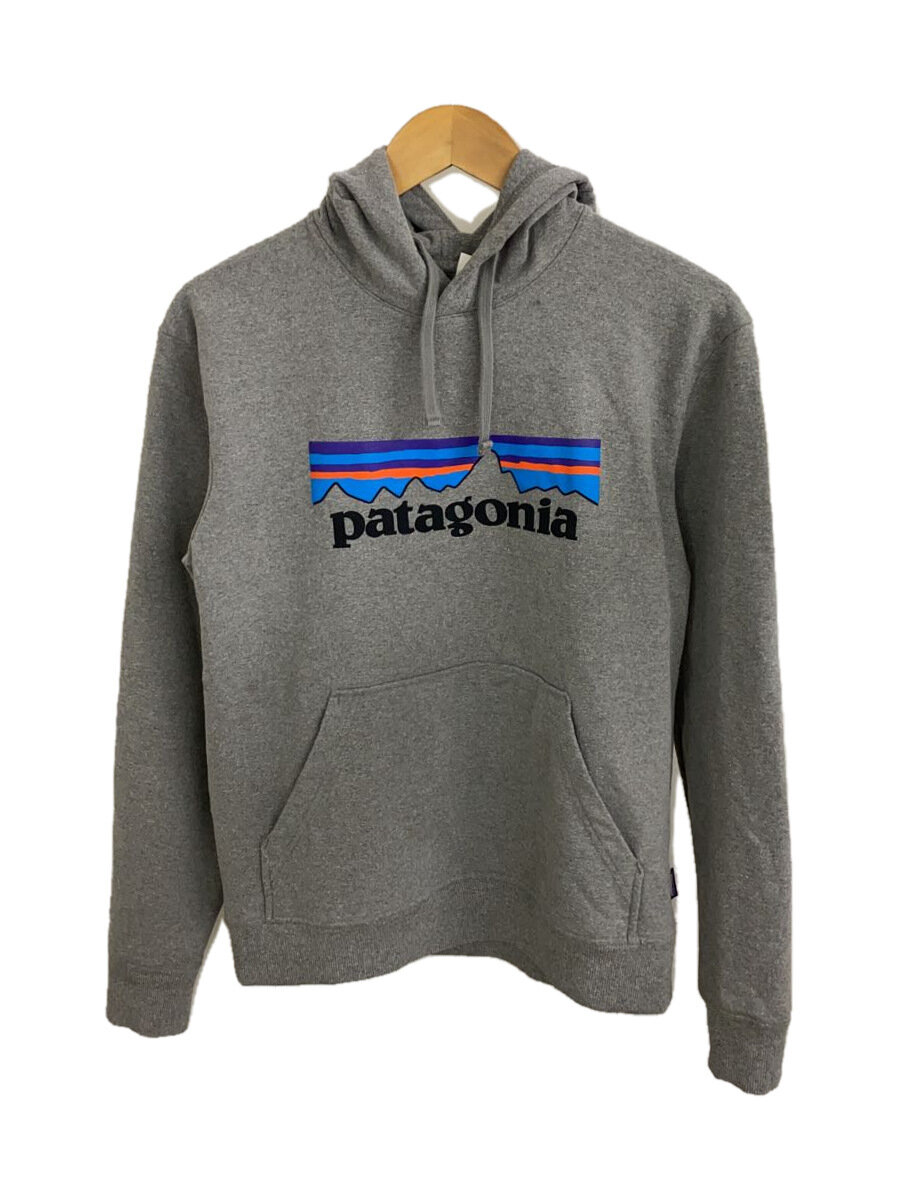 【中古】patagonia◆パーカー/S/コットン/GRY/プリント/39539FA18【メンズウェア】
