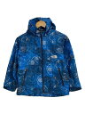 【中古】THE NORTH FACE◆ジャケット/130cm/ポリエステル/BLU/総柄/NPJ71514/NOVELTY COMPACT JACKE【キッズ】