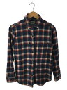 【中古】THE NORTH FACE◆WOOL SHIRT_ウールシャツ/M/ウール/NVY/チェック【レディースウェア】