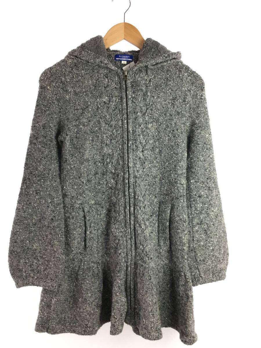 【中古】BURBERRY BLUE LABEL◆長袖ワンピース/38/ウール/GRY【レディースウェア】