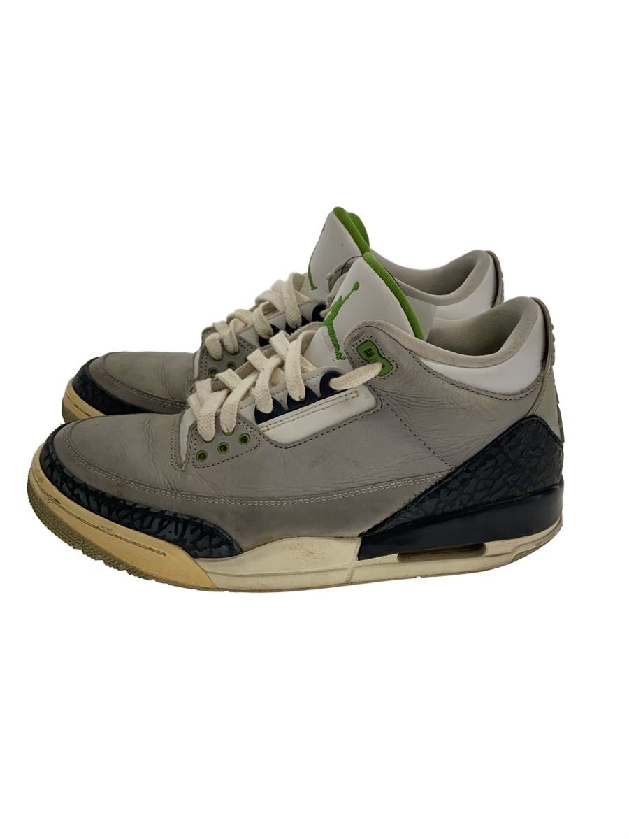 NIKE◆AIR JORDAN 3 RETRO/エアジョーダンレトロ/グレー/136064-006/27cm/GRY