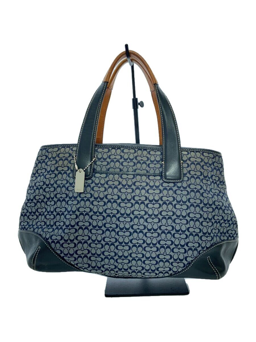 【中古】COACH◆ハンドバッグ/キャンバス/NVY/総柄/6620【バッグ】