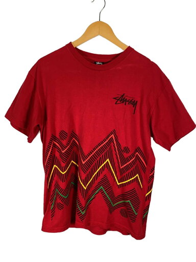【中古】STUSSY◆Tシャツ/M/コーデュロイ/RED【メンズウェア】 【中古】STUSSY◆Tシャツ/M/コーデュロイ/RED【メンズウェア】