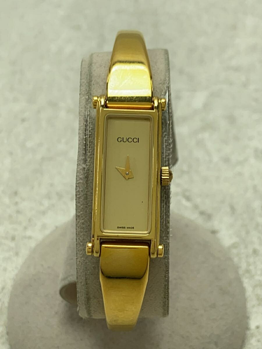 【中古】GUCCI◆クォーツ腕時計/アナログ/ステンレス/GLD/GLD/SS/1500【服飾雑貨他】