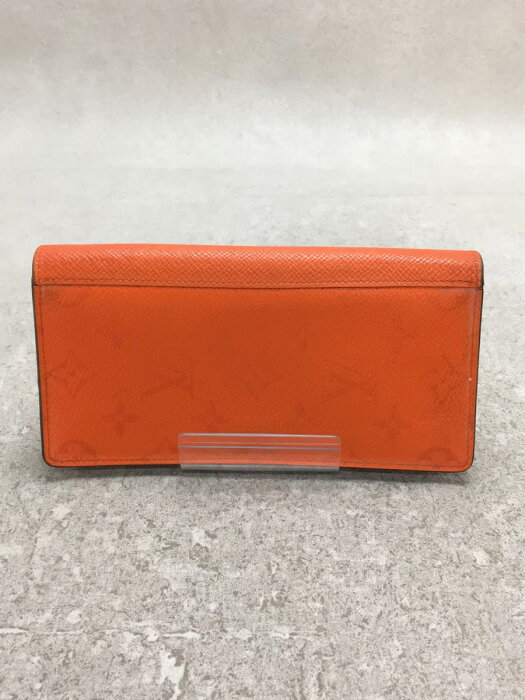 【中古】LOUIS VUITTON◆M30427/タイガラマ ポルトフォイユ・ブラザNM/長財布/レザー/ORN/メンズ/中古【服飾雑貨他】