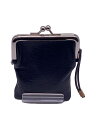 【中古】ポーチ/レザー/BLK/無地【バッグ】