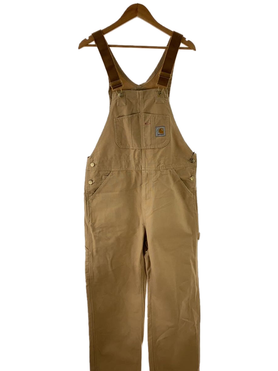 【中古】Carhartt◆BIB OVERALL/オーバーオール/30/コットン/BEG//【メンズウェア】