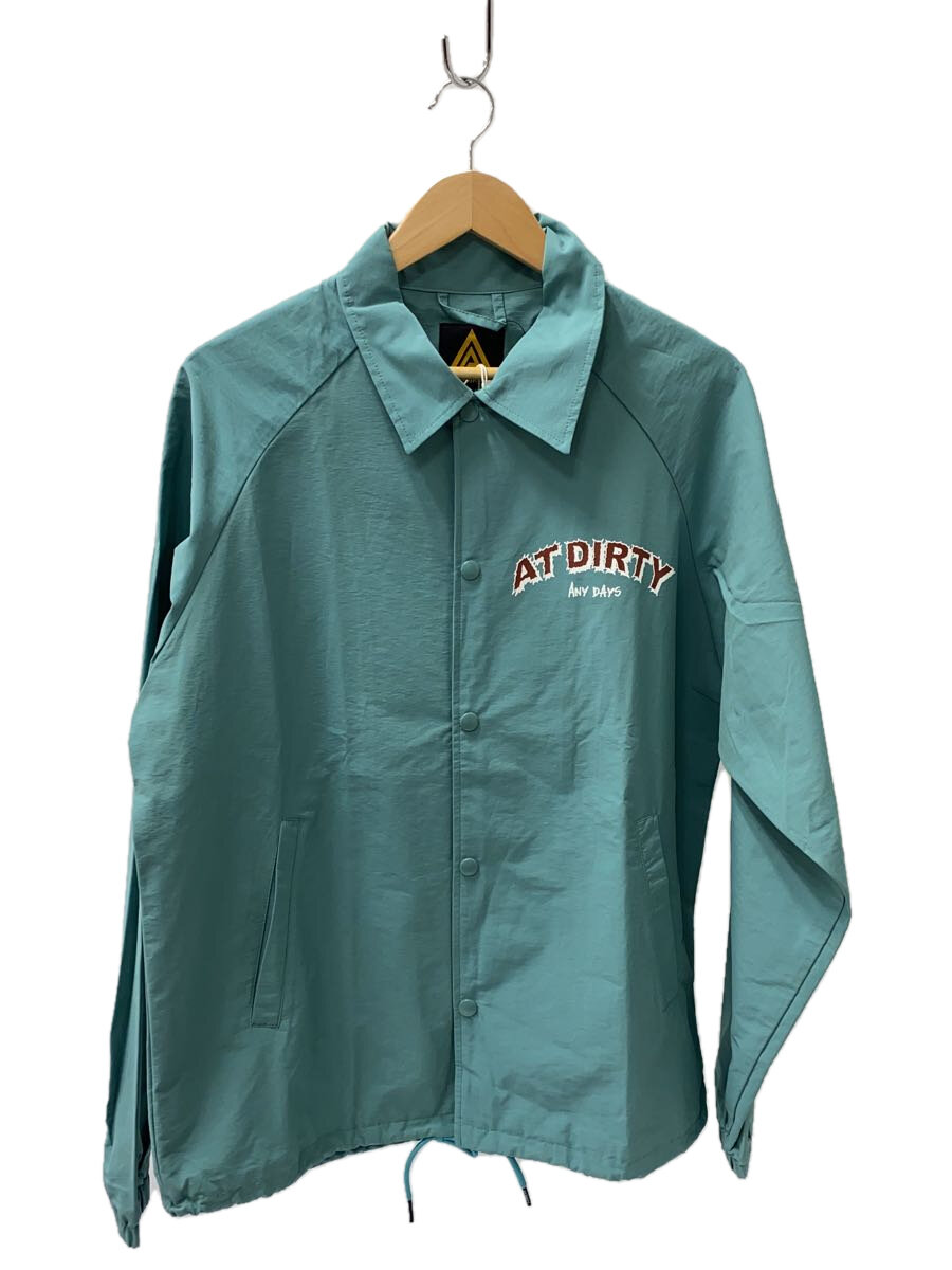 AT-DIRTY◆ATD-COACH JACKET/MINT/コーチジャケット/M/コットン/グリーン/無地/NO-057//