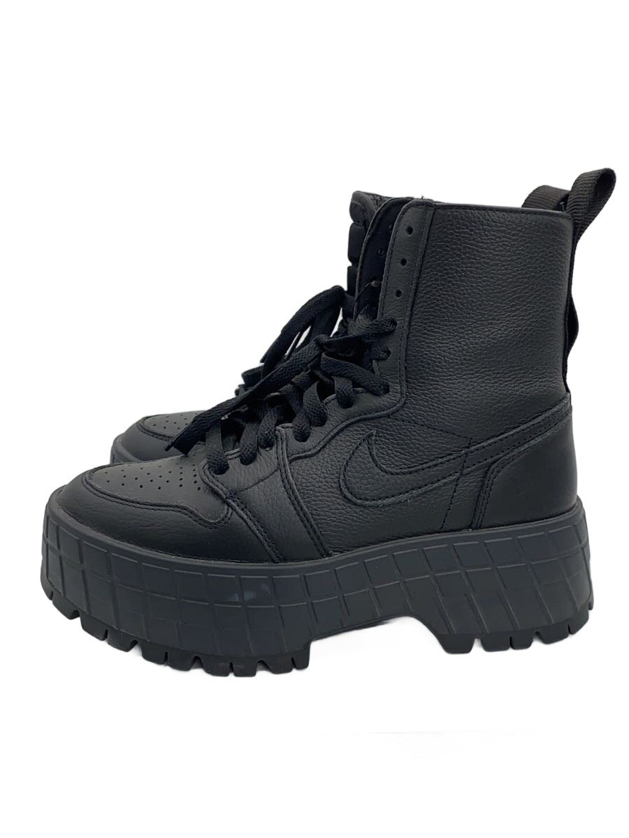 NIKE◆エアジョーダン1ブルックリン/レースアップブーツ/24cm/BLK/fj5737-001