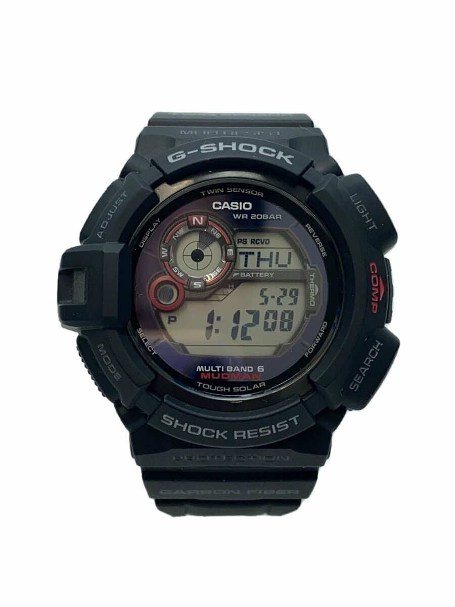 【中古】CASIO◆ソーラー腕時計・G-SHOCK/デジタル/BLK【服飾雑貨他】
