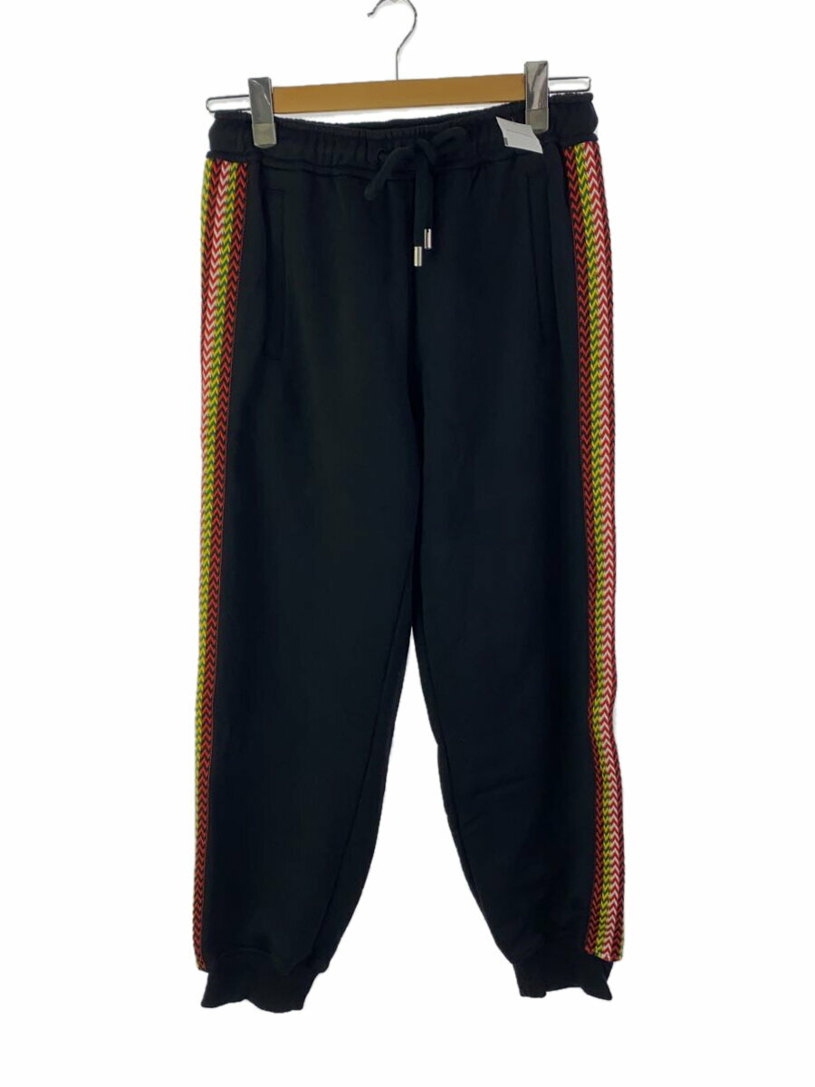 【中古】LANVIN◆ストレートパンツ/XS/コットン/BLK/RM-TR0063-J212-P24【メンズウェア】