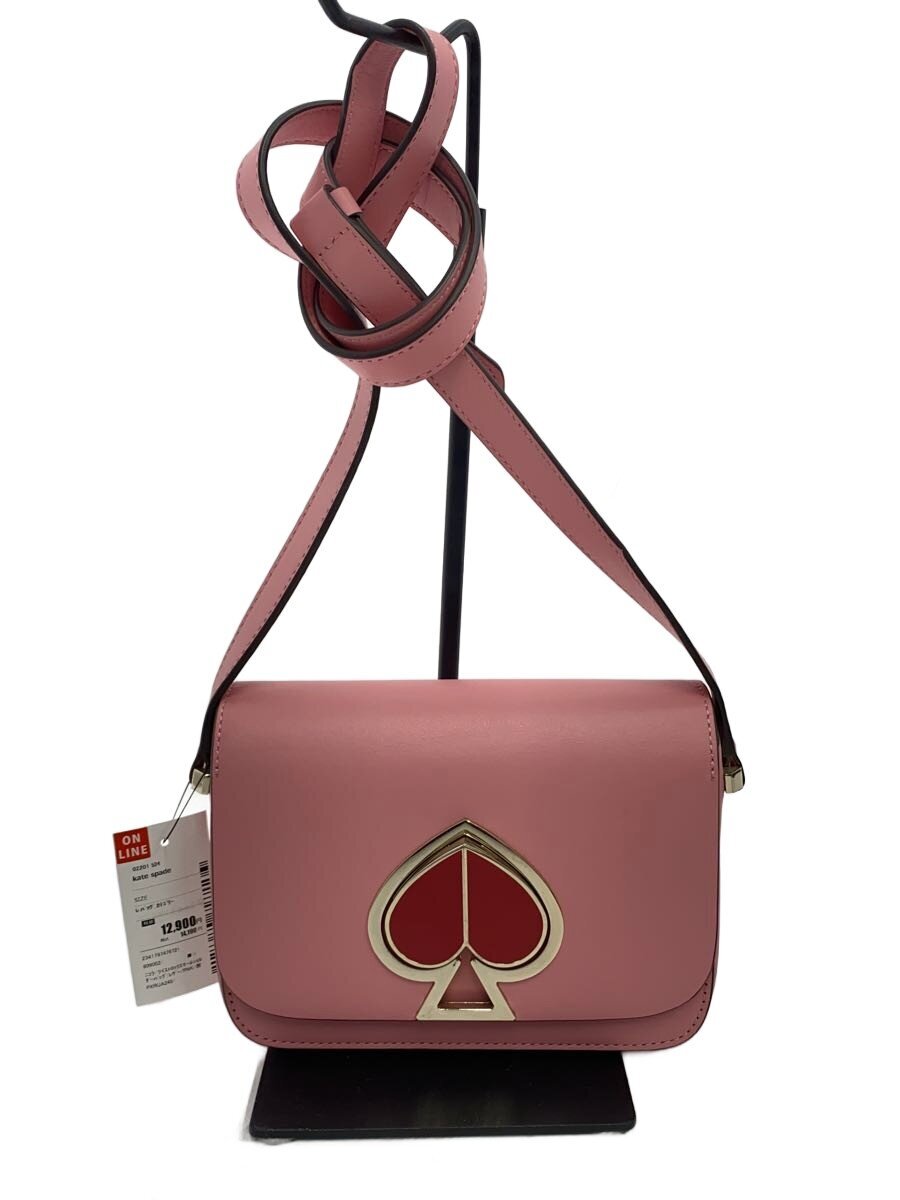 KATE SPADE - 【中古】kate spade new york◆ニコラ/ツイストロックスモールショルダーバッグ/レザー/PNK/無地/PXRUA245【バッグ】