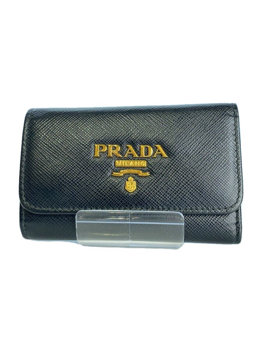 【中古】PRADA◆キーケース/--/BLK/無地/レディース【服飾雑貨他】