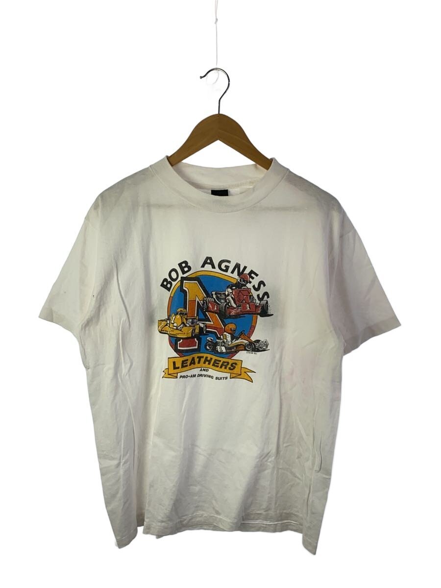 ANVIL◆80s/USA製/ハンマータグ/C82/BOB AGNESS/Tシャツ/XL/コットン/WHT