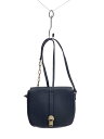 【中古】FURLA◆ショルダーバッグ/レザー/BLK/無地【バッグ】