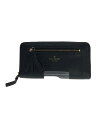 【中古】kate spade new york◆長財布/レザー/BLK/無地/レディース/WLRU2654【服飾雑貨他】