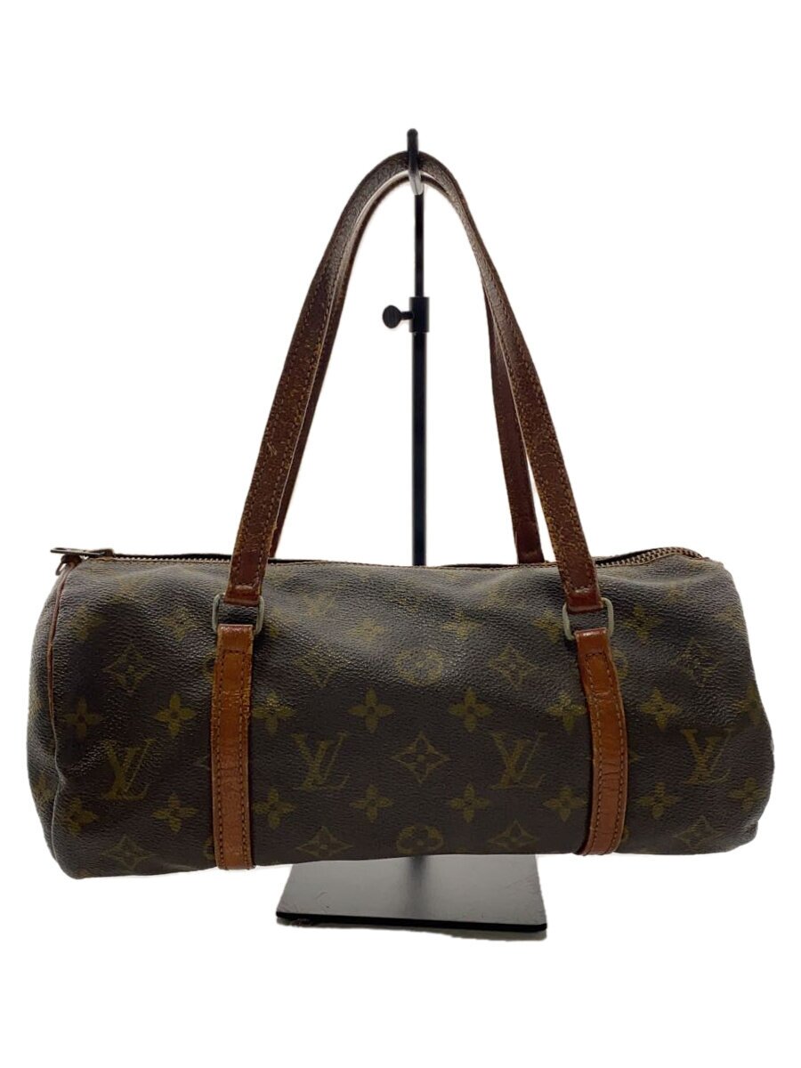 【中古】LOUIS VUITTON◆1)パピヨン30_モノグラム・キャンバス_BRW/PVC/ブラウン【バッグ】
