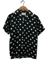 【中古】WACKO MARIA◆ワコマリア/半袖シャツ/S/レーヨン/ブラック/ドット【メンズウェア】(4)