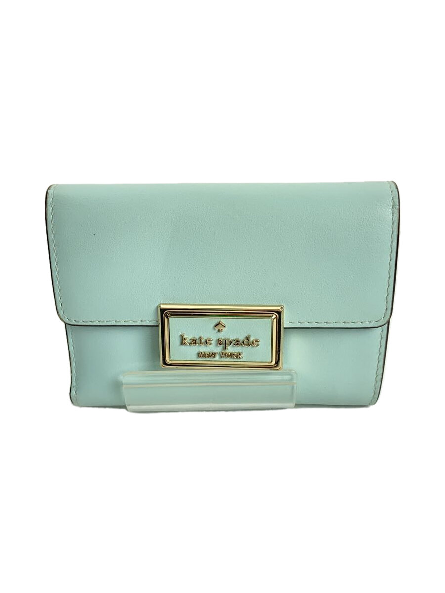 【中古】kate spade new york◆2つ折り財布/レザー/BLU/レディース/KA599//【服飾雑...