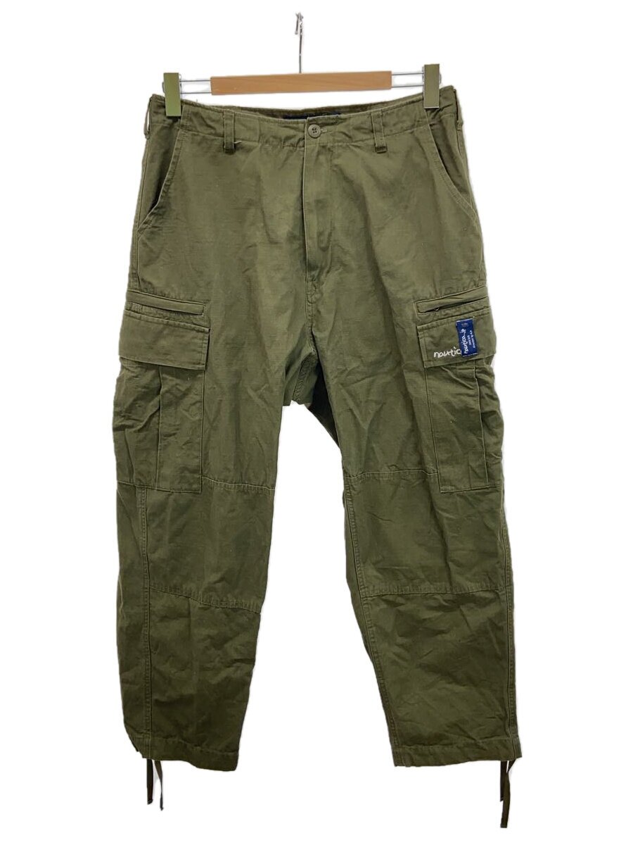 【中古】NAUTICA◆22SS/AH.H/BDUパンツ/カーゴパンツ/M/コットン/KHK/無地/221-1431【メンズウェア】