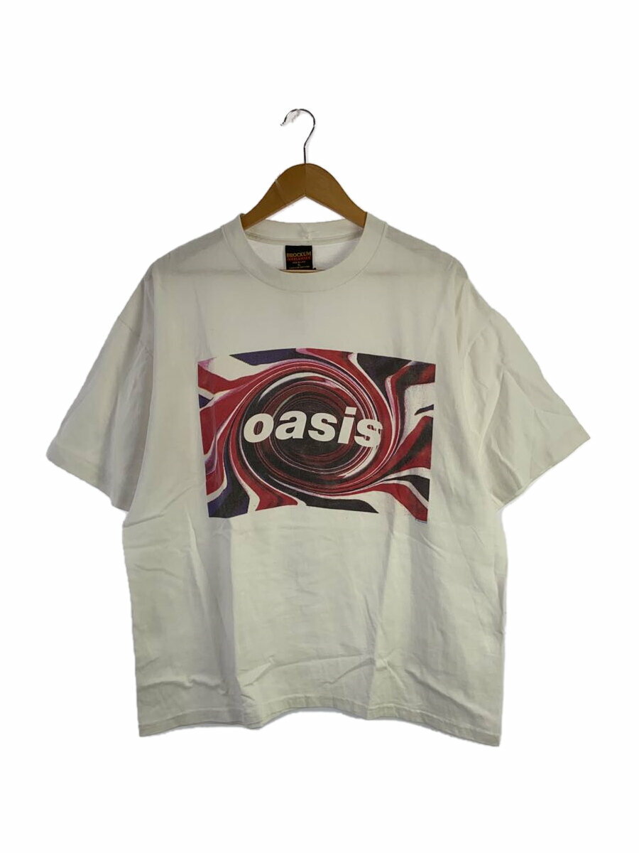 【中古】BROCKUM/1994s/oasis/ユニオンジャック/シングルステッチ/Tシャツ/XL/コットン/WHT【メンズウェア】