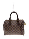【中古】LOUIS VUITTON◆1)スピーディ25_ダミエ・エベヌ_BRW/PVC/BRW【バッグ】