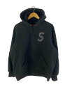 【中古】Supreme◆19AW/S logo hooded sweatshirt/パーカー/M/コットン/BLK//【メンズウェア】(4)