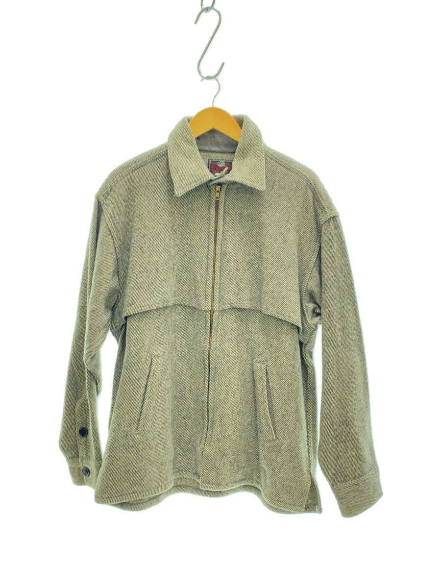 【中古】JOHNSON WOOLEN MILLS◆マッキーノジャケット/60s70s/ジャケット/--/ウール/GRY/無地【メンズウェア】