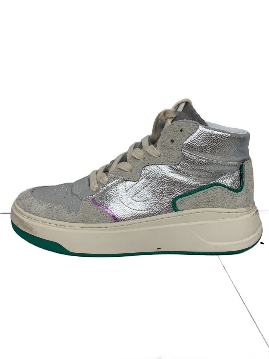 【中古】NO NAME◆ハイカットスニーカー/40/SLV【シューズ】