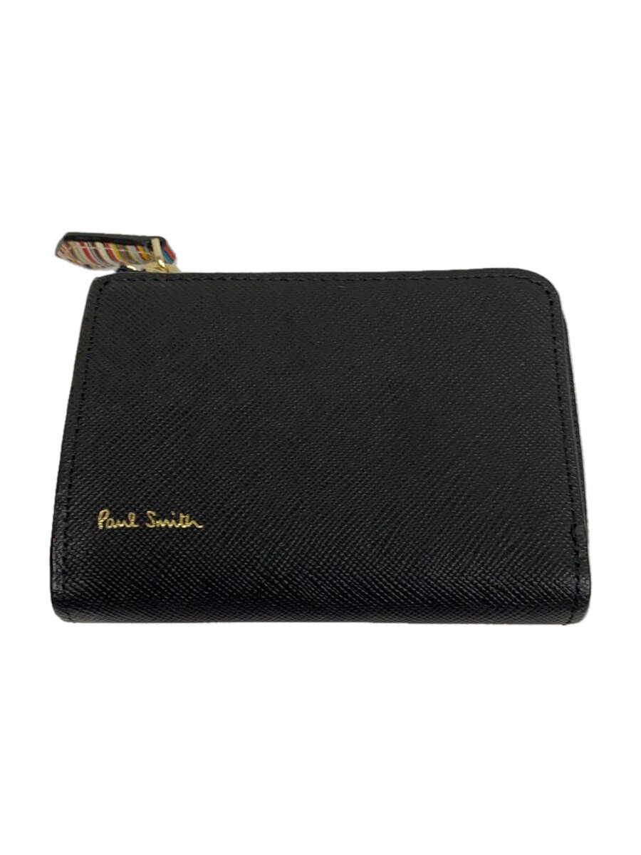【中古】Paul Smith◆財布/レザー/BLK/メンズ【服飾雑貨他】