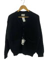 【中古】EVCON◆カーディガン(厚手)/1/ウール/BLK/233-91201/WOOL LOW GAUGE CARDIGAN//【メンズウェア】
