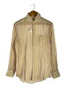 【中古】Paul Smith◆長袖シャツ/M/コットン/BEG/ストライプ【メンズウェア】