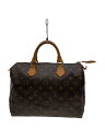 【中古】LOUIS VUITTON◆1)スピーディ30_モノグラム・キャンバス_BRW/PVC/BRW【バッグ】