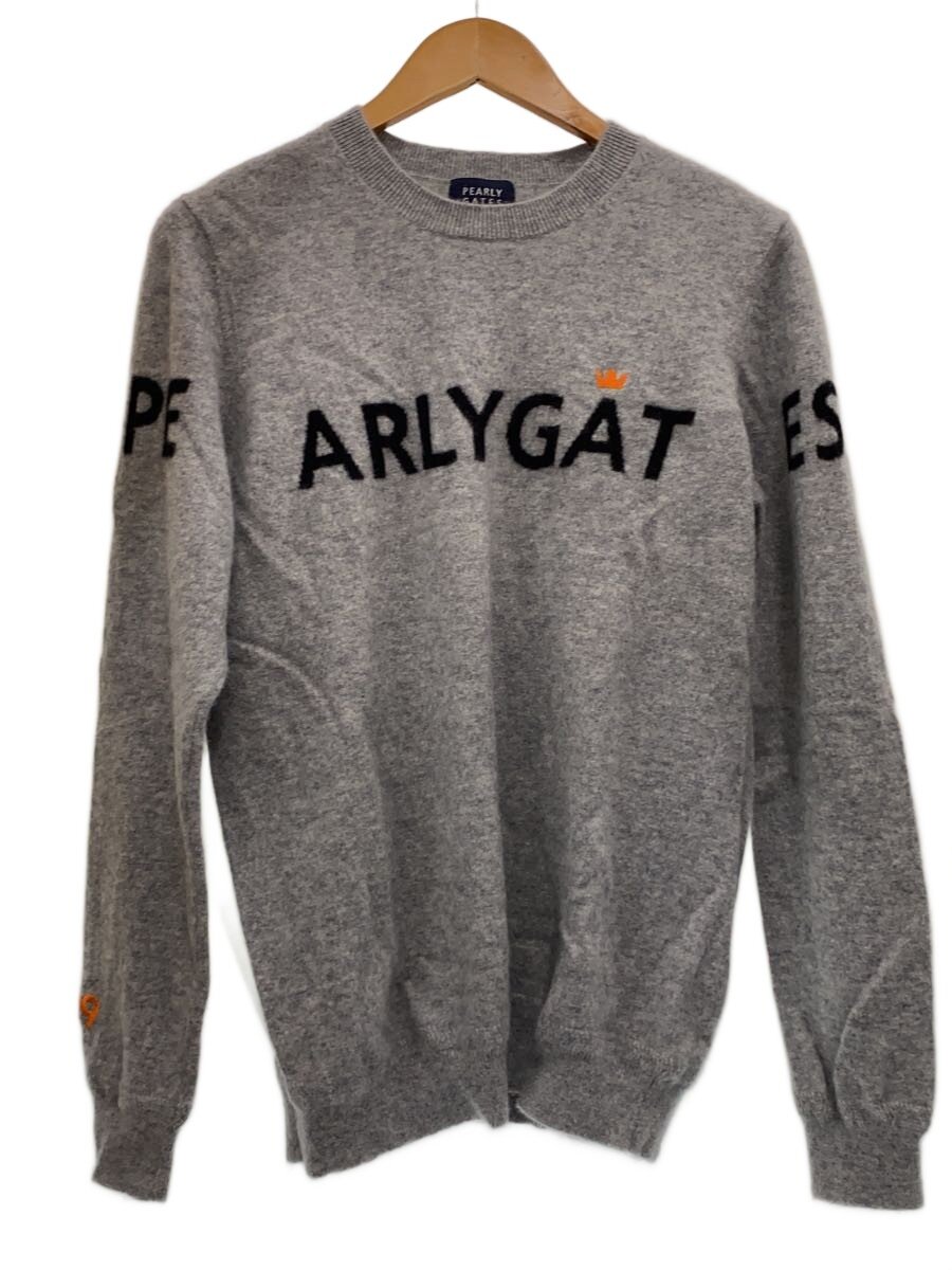 Rakuten - 【中古】PEARLY GATES◆ニット・セーター(薄手)/6/カシミア/GRY/053-1270001//【メンズウェア】