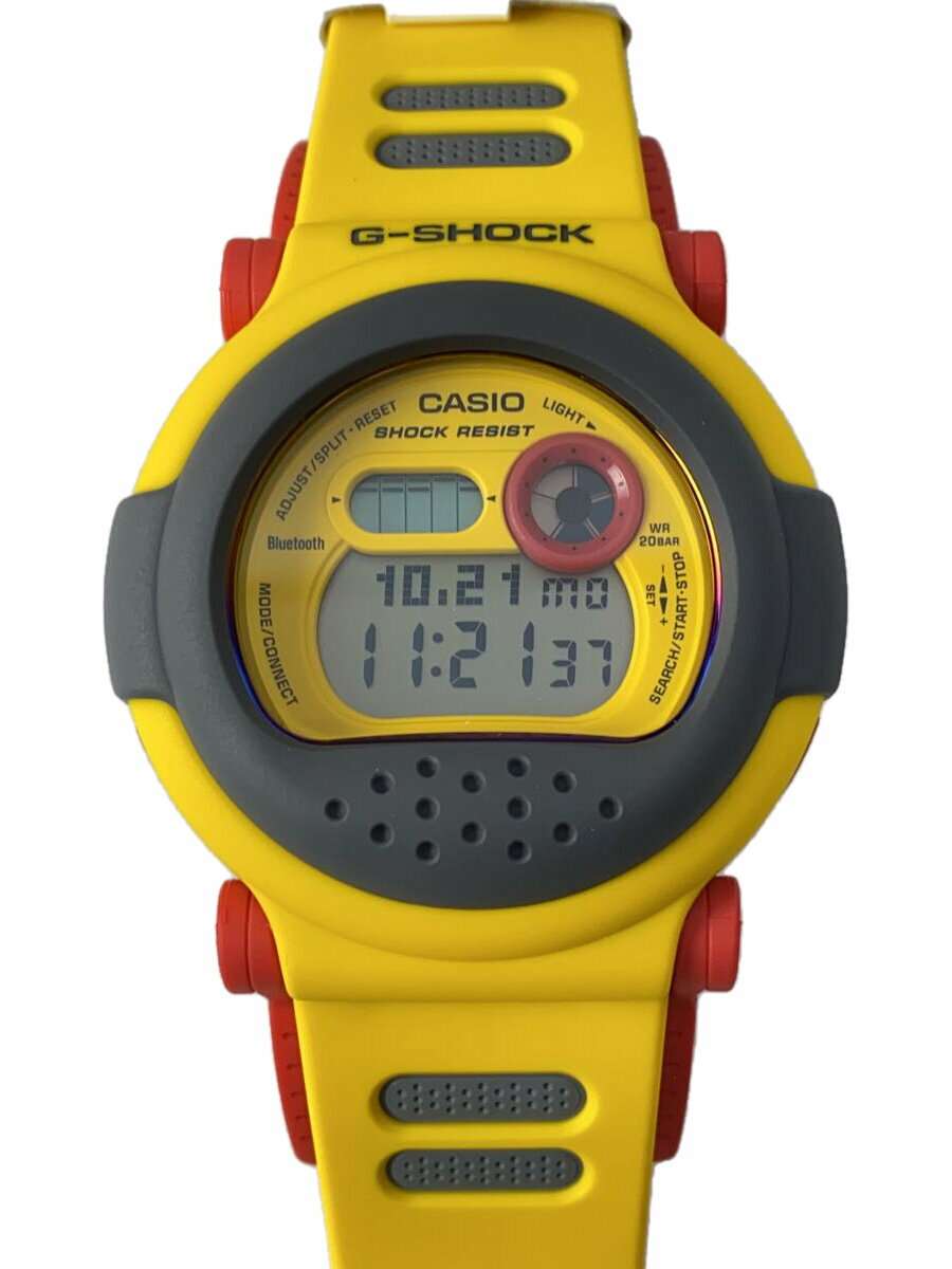 【中古】CASIO◆クォーツ腕時計_G-SHOCK/デジタル/ラバー/YLW/YLW【服飾雑貨他】