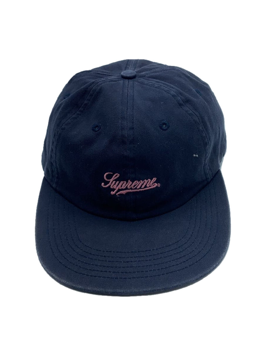 【中古】Supreme◆キャップ/FREE/コットン/NVY/メンズ/17SS/Script Logo 6-Panel【服飾雑貨他】