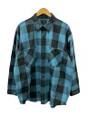 【中古】BEAMS◆ネルシャツ/M/コットン/BLU/チェック/11-11-0027-803【メンズウェア】