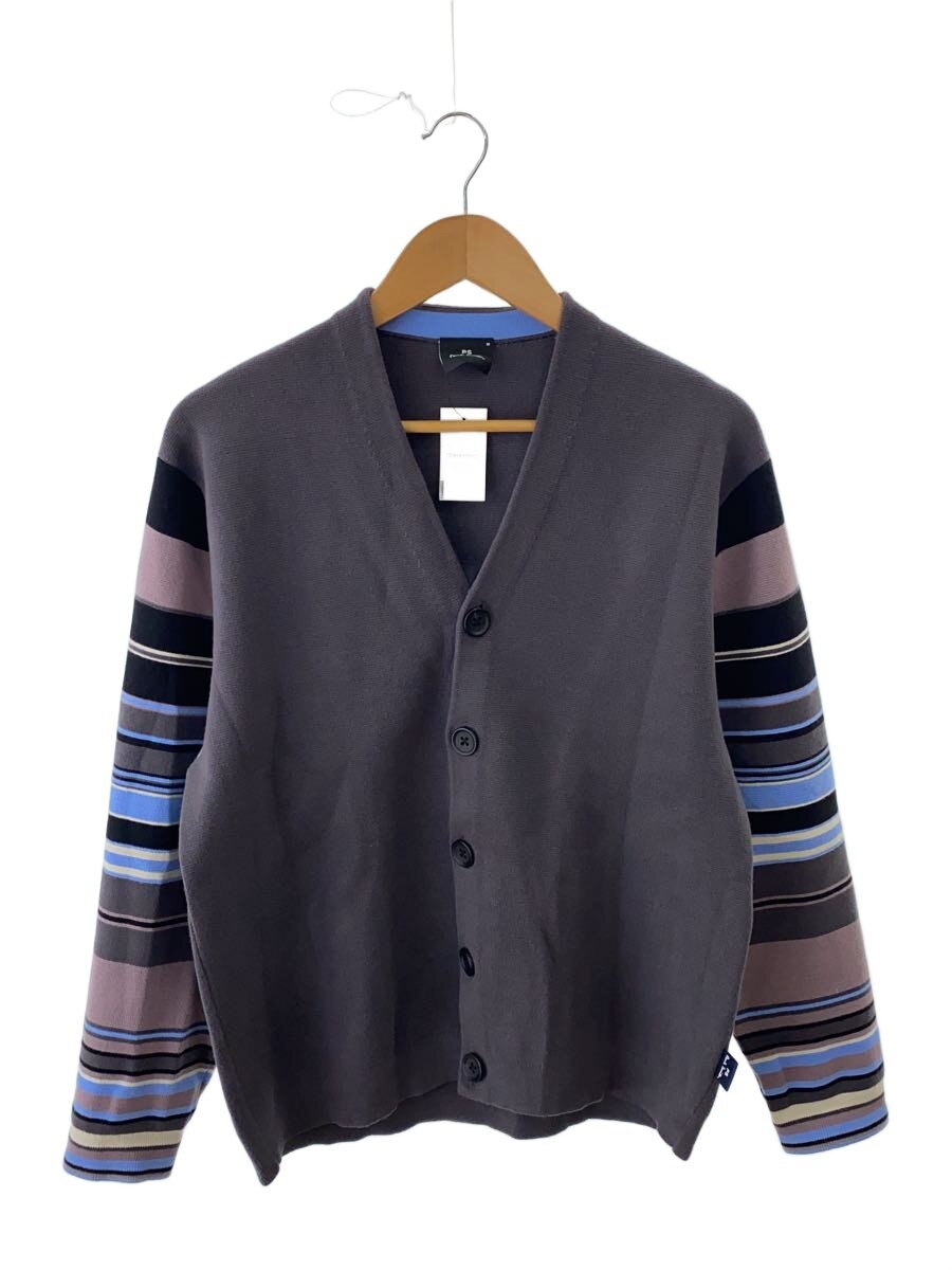 【中古】PS Paul Smith◆23SS/カーディガン(薄手)/M/コットン/GRY/232400【メンズウェア】