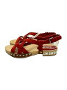 【中古】MIU MIU◆サンダル/34/RED【シューズ】