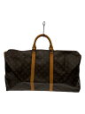 【中古】LOUIS VUITTON◆キーポル・バンドリエール55_モノグラム・キャンバス_BRW/PVC/BRW【バッグ】